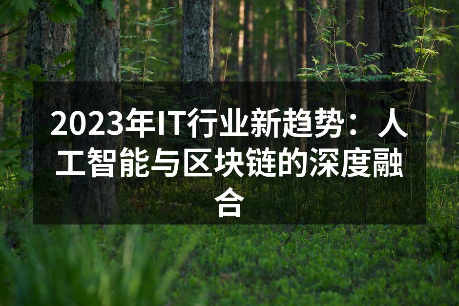2023年IT行业新趋势：人工智能与区块