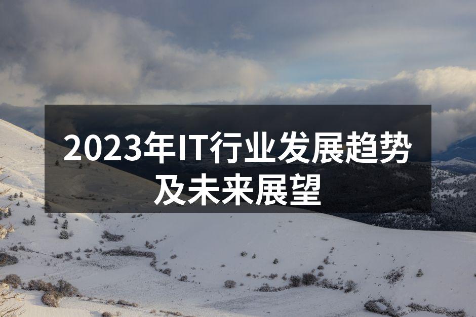 2023年IT行业发展趋势及未来展望